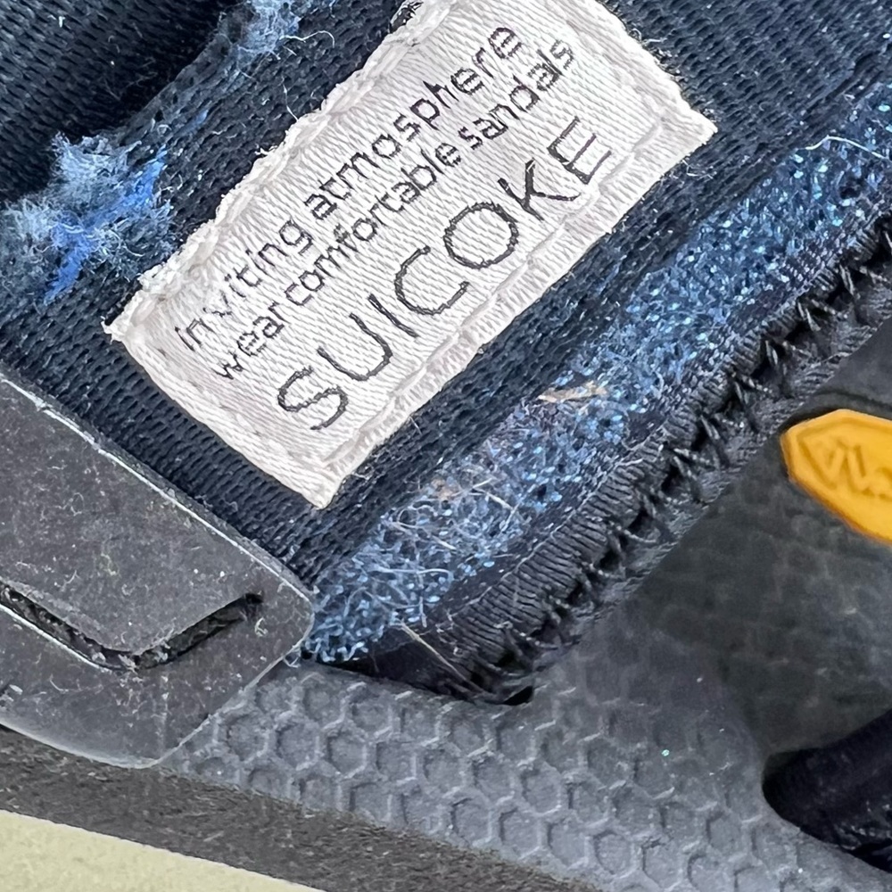 SUICOKE Navy Kisse-V Men’s Blue Strap Sandals | Viabram Sole | Revolve - Picture 6 of 7